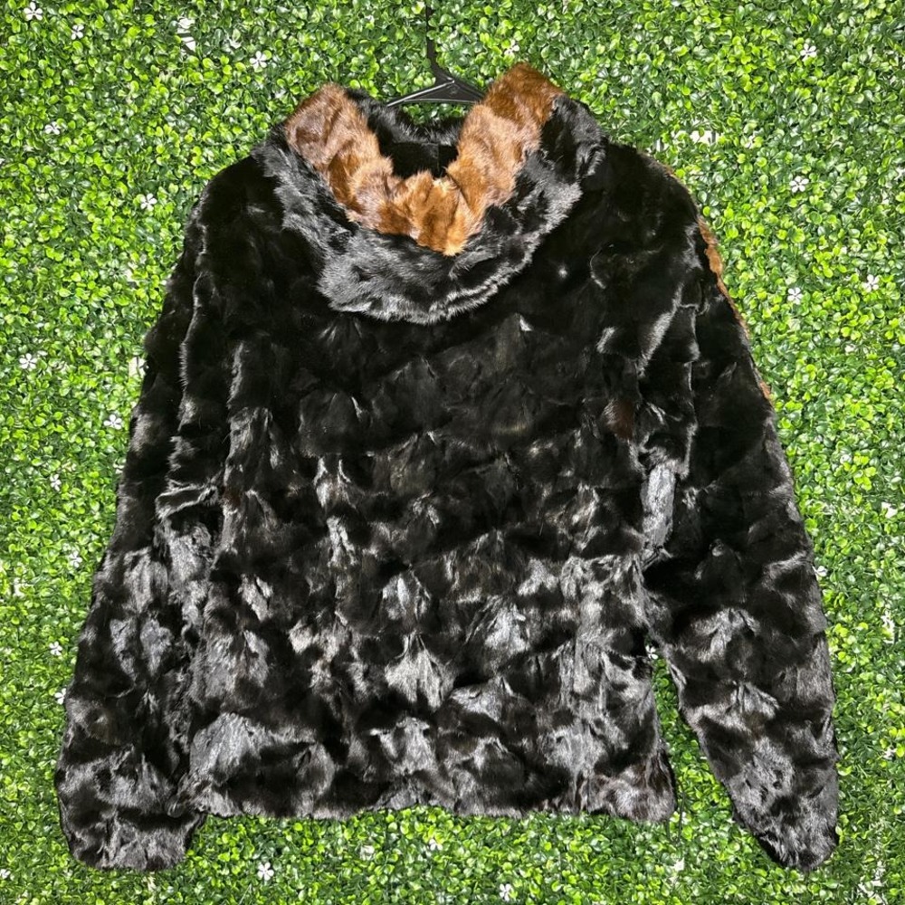 Rich Furs Dittrich Black And Brown Sections Mink Coat View 5